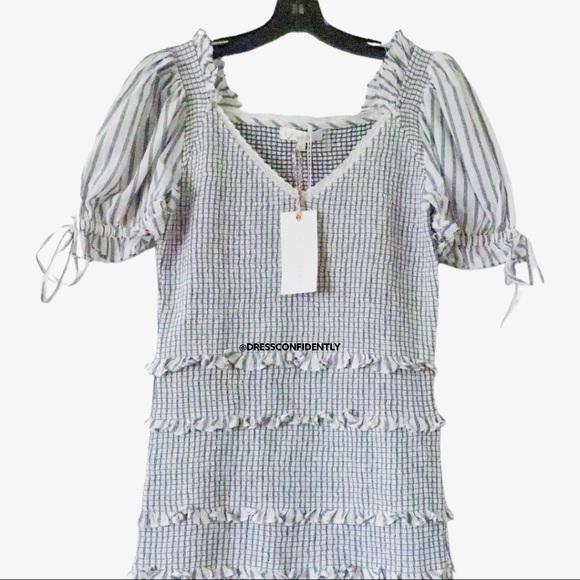 SOLD LoveShackFancy Thea Striped Smocked Dress - Picture 7 of 9